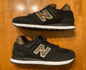 New Balance 574 Damenschuhe Größe 7,5 Gepard Leopardenmuster schwarz WL574JO2 NEU - Bild 1 von 8