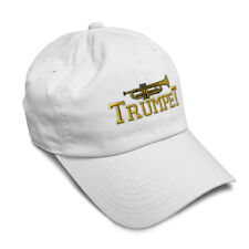 Soft Women Baseball Cap Music Trumpet Embroidery Dad Hats for Men Buckle Closure