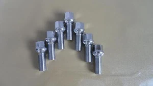 20 PCS set Chrome Lug Bolts 50mm Shank Length Ball Seat M12x1.5 iwuw - Picture 1 of 1