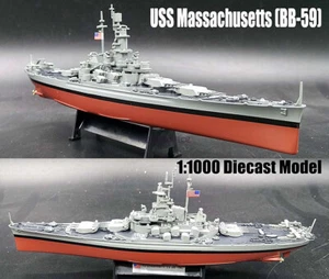 FloZ WWII Battleship USS Massachusetts BB-59 1/1000 diecast Model Ship - Picture 1 of 9