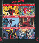 Marvel Superheroes Stamps Chad 2021 MNH Daredevil Comics 6v M/S