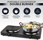 Countertop Double Burner Hot Plate Electric Cooktop 1500W Portable