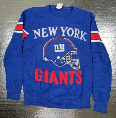 2013 New York Giants Suéter Talla Pequeña Comida Chatarra NFL Fútbol 60% Algodón Foto 1 de 4