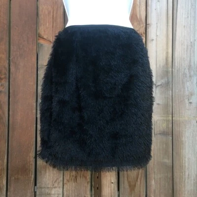 女士 KARDASHIAN KOLLECTION FRINGED 短裤/迷你黑色裙 XS 码  — 第 1/4 张图片