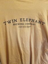 Twin Elephant Brewing T-Shirt Yellow XL IPA Beer 
