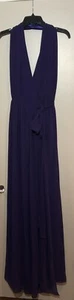 Joanna August Ceremony Halter Wrap Dress Style Amber, Color Purple Haze - Size L - Picture 1 of 8