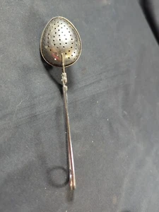 Vintage Squeeze Spoon Tea Leaf Herb Strainer Unique - Picture 1 of 8