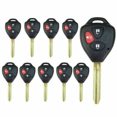 10PCS Remote Key Shell for Toyota RAV4 Avalon Camry 3Buttons Entry Fob HYQ12BBY - Image 1 of 4