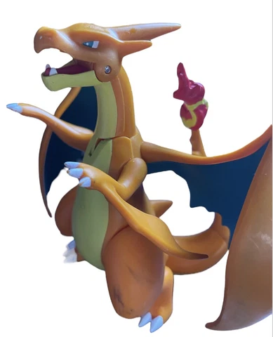 NONWORKING Nintendo Pokemon Mega Charizard Figure 6.5" 2015 Biting & Wings broke Cover