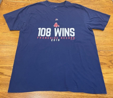 2018 Boston Red Sox Baseball T Shirt Adult XL 108 Wins Franchise Record Cover