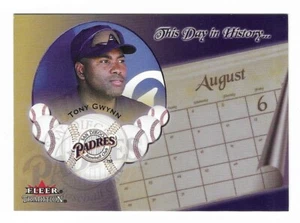 Tony Gwynn 2002 Fleer Tradition - This Day in History #4/30 San Diego Padres HOF - Picture 1 of 2