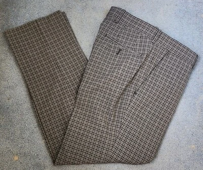 Bar III Slim-Fit Dress Pants Men 32Wx30L, Charcoal/Black Plaid: Wool $175 New NT - Image 1 of 4