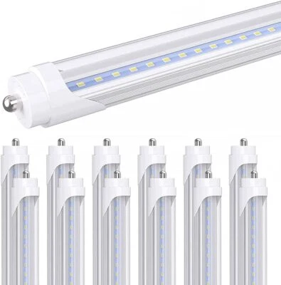 12 Pack T8 8FT LED Shop Light Bulbs FA8 Single Pin 45W 72W 120W LED Tube Lights - Image 1 of 4