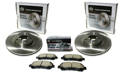 Nissan Murano 2008-2011 rotores de disco delanteros izquierdo y derecho con kit de pastillas de freno delanteras VA Foto 1 de 4