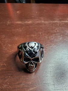 Tribal Skull Men's Thumb Ring Stainless Steel - Picture 1 of 6