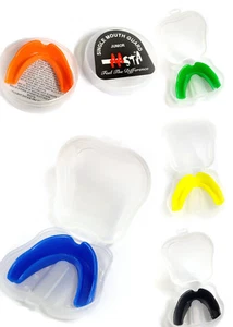 Gel Boxe Bambini Junior Gum Shield Protezione Bocca Protezione Denti Box Pack Bambini - Foto 1 di 1