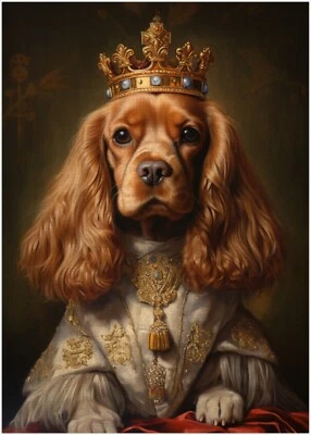 Cocker Spaniel Royal King Jigsaw Puzzle 300/500/1000 Piece - Image 1 of 3