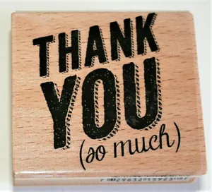 Rubber Craft Ink Stempel "Thank You So Much" Studio G Janet Dunn 2015 NOS Neu - Bild 1 von 3