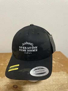 Jack Daniels Operation Ride Home Snap Back Cloth Camo Trucker Hat W Tags New - Picture 1 of 7