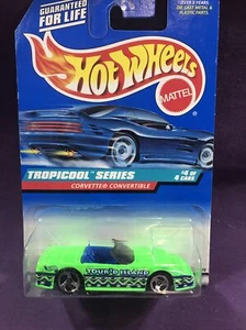 Hot Wheels 1:64 Tropicool Series Corvette Convertible #4 of 4 NEW 1997 Green - Picture 1 of 2