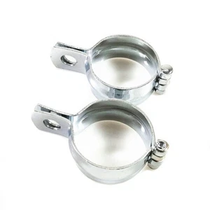 Abrazadera de horquilla cromada 42-51 mm señal de giro soporte de montaje de luz bicicleta de tierra ATV - Imagen 1 de 12
