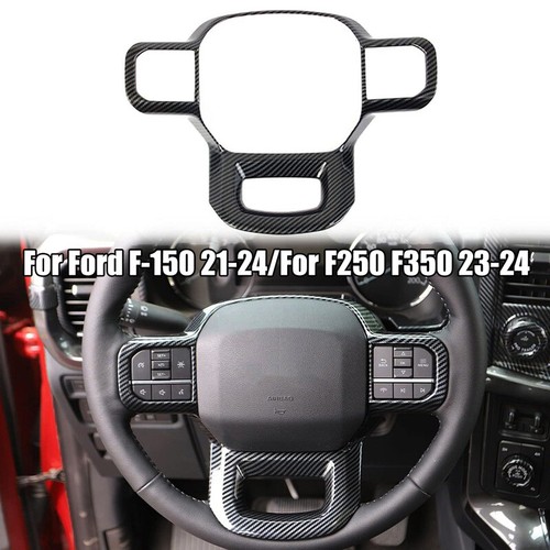 Carbon Fiber Steering Wheel Cover Trim For Ford F150 2021 20222024