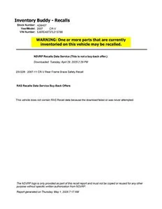 Used Front Right Outer Drive Axle Shaft fits: 2007 Honda Cr-v Front Axle outer F - Picture 1 of 5