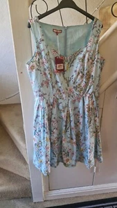 Joe Browns Blue Floral Fit & Flare Dress Size 14 Lined Net Underlay New With Tag - Picture 1 of 8