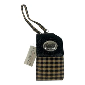 NEW Longaberger Homestead Mini Wristlet Carrying Case Buffalo Plaid 4.5”x2.5” - Picture 1 of 11
