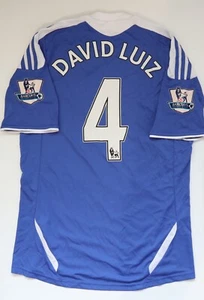 CHELSEA 2011/2012 HOME DAVID LUIZ FOOTBALL SHIRT SOCCER JERSEY ADIDAS MEN'S S - Picture 1 of 10