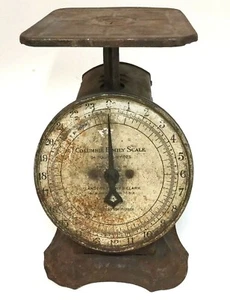 Antik 1907 Columbia Family Scale - 24 Pfund in Unzen - original grüne Farbe - tolle Patina! - Bild 1 von 6