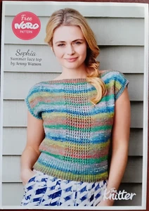 Knitting pattern, Noro Mirai (worsted weight) ladies summer top, 28 - 46" NEW - Picture 1 of 2