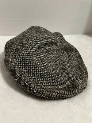 Mens Made USA Medium 7 1/4 - 7 3/8 Tweed Cabbie Wool Hat Cap VTG Union Made - Image 1 of 3