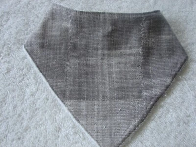 Grey Bandana Dribble Bibs Cotton Front Towelling Back Handmade - image 1 of 2
