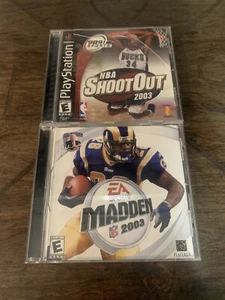 Lot Of 2 Playstation 1 PS1 Sports Games, NBA Shootout 2003, Madden 2003, Tested - Picture 1 of 3