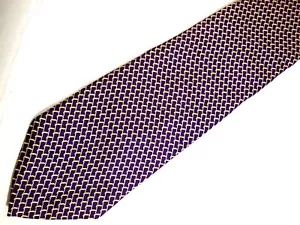 Brooks Brothers 346 Mens Necktie Tie Purple Gold Geometric 60" Career - Picture 1 of 4
