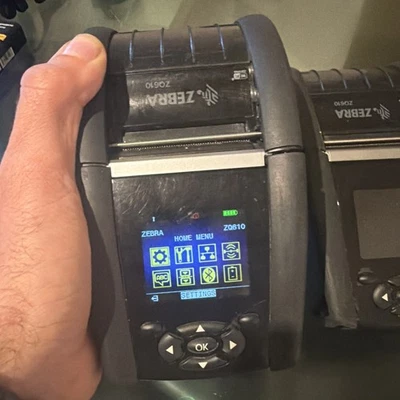 Zebra ZQ610 Lot of 2 Mobile Label Printers NO BATTERY Included - Image 1 of 3