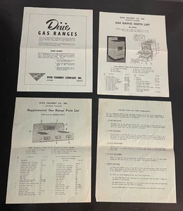 🍒 Lote de documentos de información de lista de piezas de gas de colección Dixie Foundry Company 🍒 - Imagen 1 de 5