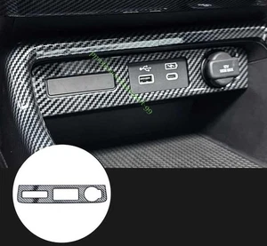 Para Honda CR-V LX EX 2023-2024 Consola de fibra de carbono Encendedor de cigarrillos Cubierta USB - Imagen 1 de 5