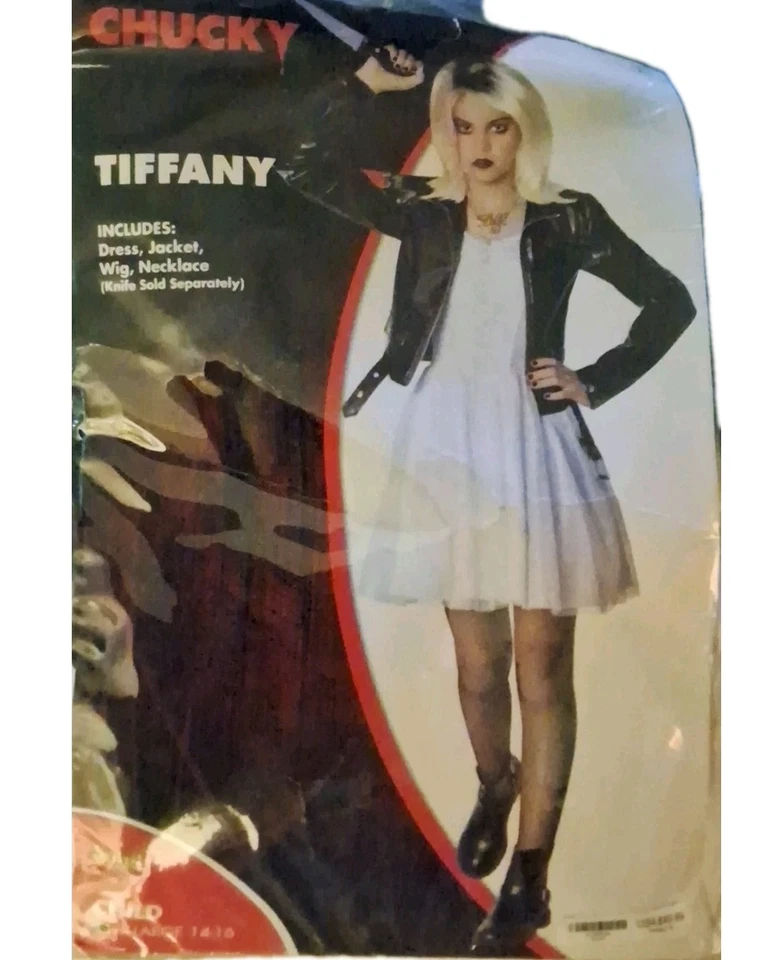 Невеста Чаки ужасов Хэллоуин костюм Тиффани Валентина детей L 14-16 нож  - Изображение 1 из 4
