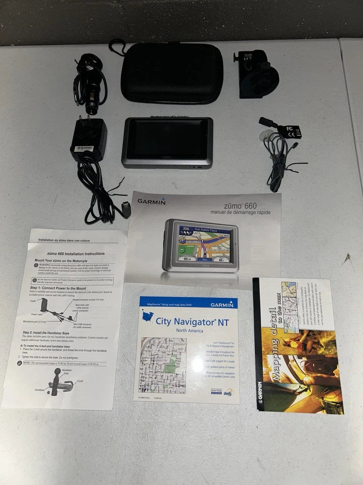 Garmin  Zumo 660 LM with car mount, bundle With Ram Mount Instructions Works - Image 1 of 4