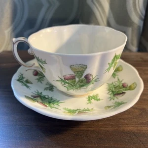 Tazza e piattino vintage ROYAL ALBERT modello cardo Highland - Foto 1 di 4