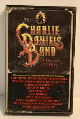 THE CHARLIE DANIELS BAND - A DECADE OF HITS (CASSETTE, 1983) - Image 1 of 4