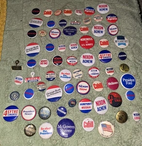 Presidential Pinback Lot; Nixon, Willkie, Goldwater, McCarthy, Agnew, Campaign - Bild 1 von 5