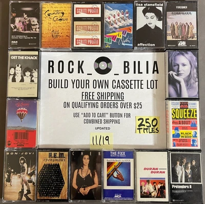 ALL $5 80's-90's ROCK POP BUY 5 & GET FREE SHIPPING BUILD YOUR CASSETTE TAPE LOT - Image 1 of 3