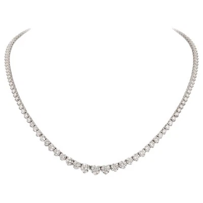 Collar Alexander Beverly Hills GIA 14,52 quilates Diamante Tenis Riviera Oro 18k Foto 1 de 4