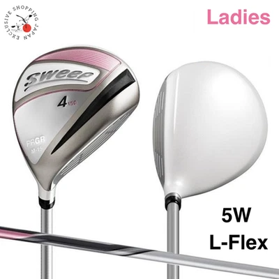 PRGR Golf Ladies SWEEP Fairway Wood 5W 21° NEW Spring Graphite Shaft Pink L-Flex - Image 1 of 4