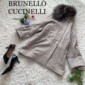 BRUNELLO CUCINELLI Women Jacket Top Quality Cashmere P Coat Fur Double Limited E - Picture 1 of 10