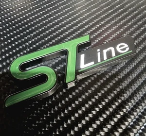 ST Line Rear Boot Tailgate Badge For Ford Focus Kuga Puma Green Black st Emblem - Picture 1 of 3