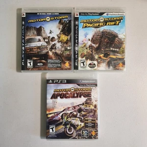 Motorstorm Pacific Rift Apocalypse PS3 Bundle Trilogy Lot - CIB getestet/funktionstüchtig - Bild 1 von 5